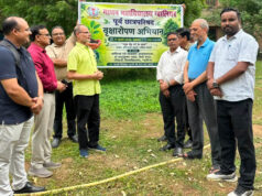 माधव महाविद्यालय की पूर्व छात्रपरिषद ने वाणिज्य अध्ययन शाला में किया वृक्षारोपण