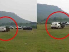 सूरजपुर के पर्यटन स्थल पर कार से खतरनाक स्टंट, युवकों का वीडियो चर्चा में
