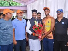 एमपीसीए इमर्जिंग टीम में विश्वास सारंग क्रिकेट अकादमी के अनिमेष सिंह का चयन