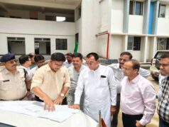 ब्यावरा के शा.सांदीपनि उ. मा. विद्यालय के निर्माणाधीन भवन का राज्यमंत्री पंवार ने किया निरीक्षण, समयबद्ध निर्माण के दिए निर्देश