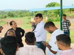 कलेक्टर ने निर्माणाधीन गौ अभ्यारण्य का किया निरीक्षण