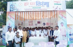 स्वतंत्रता दिवस पर रणजीता स्टेडियम के समीप सजी देशभक्ति और इतिहास की झांकी