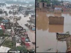 सतना-चित्रकूट में बाढ़ का कहर, मंदाकिनी में बहा 42 साल पुराना पुल; 400 दुकानें तबाह