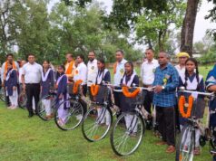 सरस्वती साइकिल योजना के तहत 37 छात्राओं को मिली निःशुल्क साइकिलें