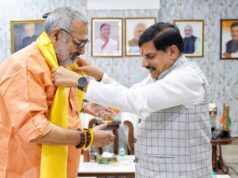 मुख्यमंत्री डॉ. यादव ने केंद्रीय वस्त्र मंत्री गिरिराज सिंह से की भेंट