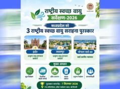 राष्ट्रीय स्वच्छ वायु सर्वेक्षण-2026: मध्यप्रदेश के तीन शहर देश के शीर्ष पाँच में