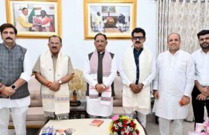 मुख्यमंत्री विष्णु देव साय से राजस्थान विधानसभा अध्यक्ष वासुदेव देवनानी ने की सौजन्य भेंट