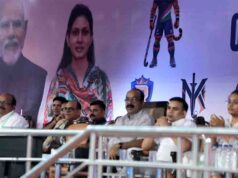 उप मुख्यमंत्री अरुण साव ने की खिलाड़ियों की हौसला अफजाई, मैच देखने पहुंचे हॉकी स्टेडियम