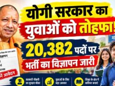 योगी सरकार में युवाओं को अवसर, माध्यमिक विद्यालयों में कुल 20,382 पदों पर भर्ती प्रक्रिया के लिए विज्ञापन जारी