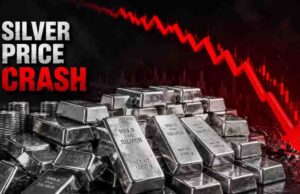 चांदी की कीमतों में बड़ी गिरावट, ₹4,000 टूटकर ₹1.85 लाख पर पहुंची, सोना भी सस्ता