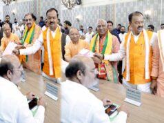 CM योगी की मौजूदगी में BJP के 8 राज्यसभा प्रत्याशियों ने किया नामांकन, जीत तय