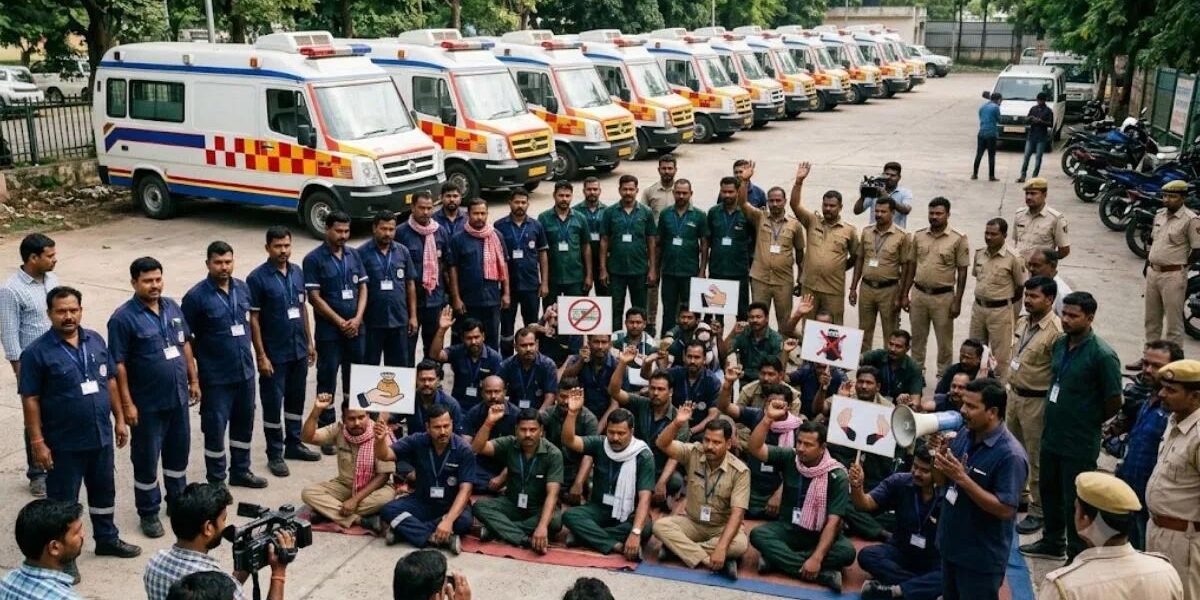 झारखंड में 26 अक्टूबर से 108 एंबुलेंस सेवा ठप होने का खतरा, अनिश्चितकालीन हड़ताल पर जाएंगे कर्मचारी